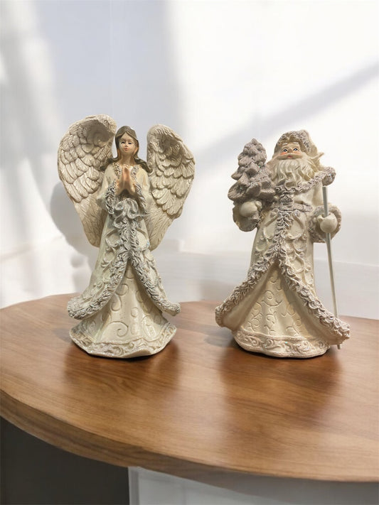 Angel and Santa resin 13 cm (2 pcs)
